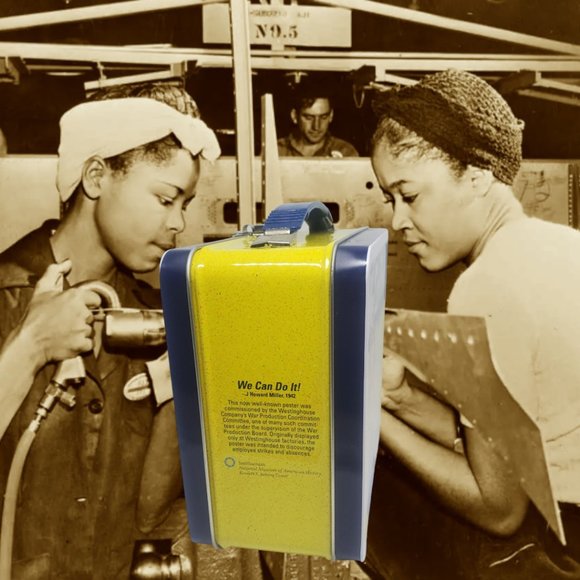 Rosie the Riveter Retro Metal Lunch Box - "Smithsonian Edition". - Picture 7 of 8